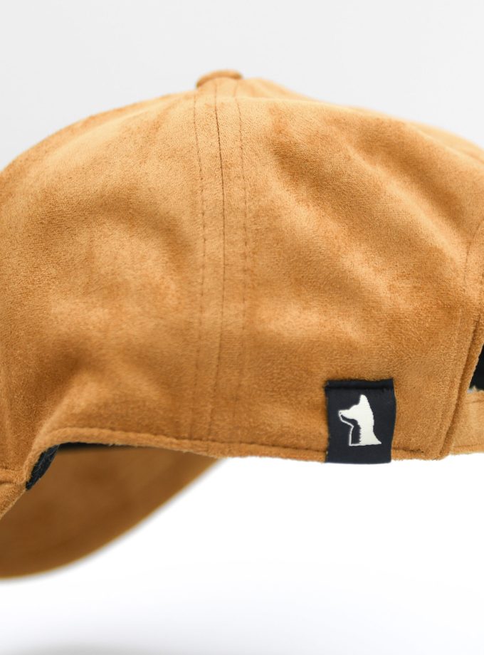 Camel Suede Patch Cap
