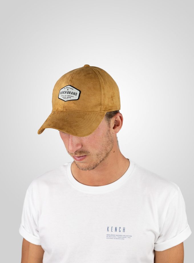 Camel Suede Patch Cap