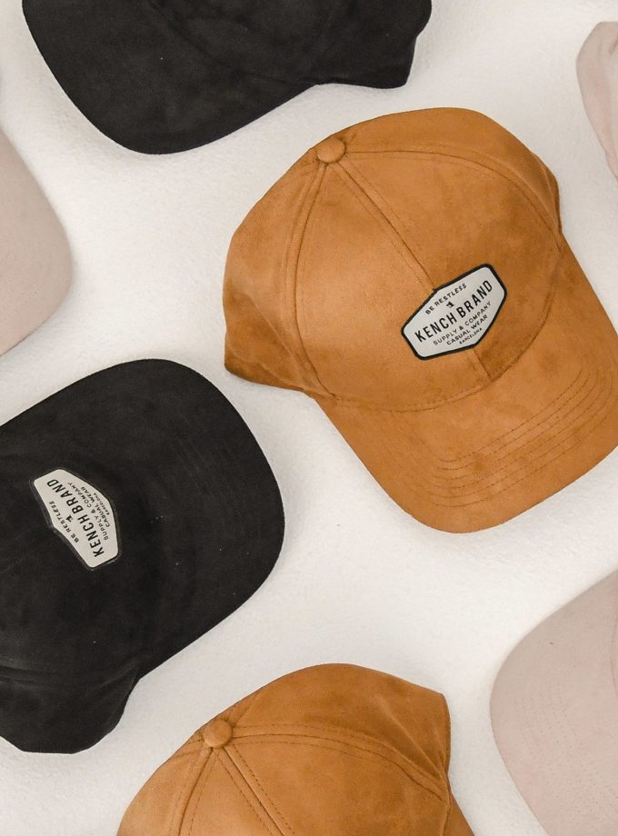 Pink Suede Patch Cap