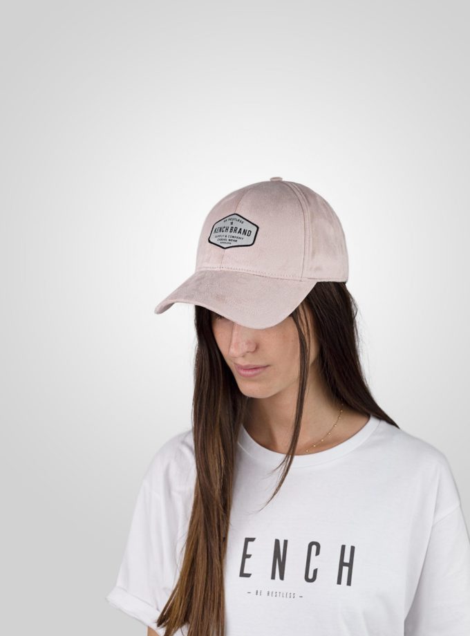 Pink Suede Patch Cap