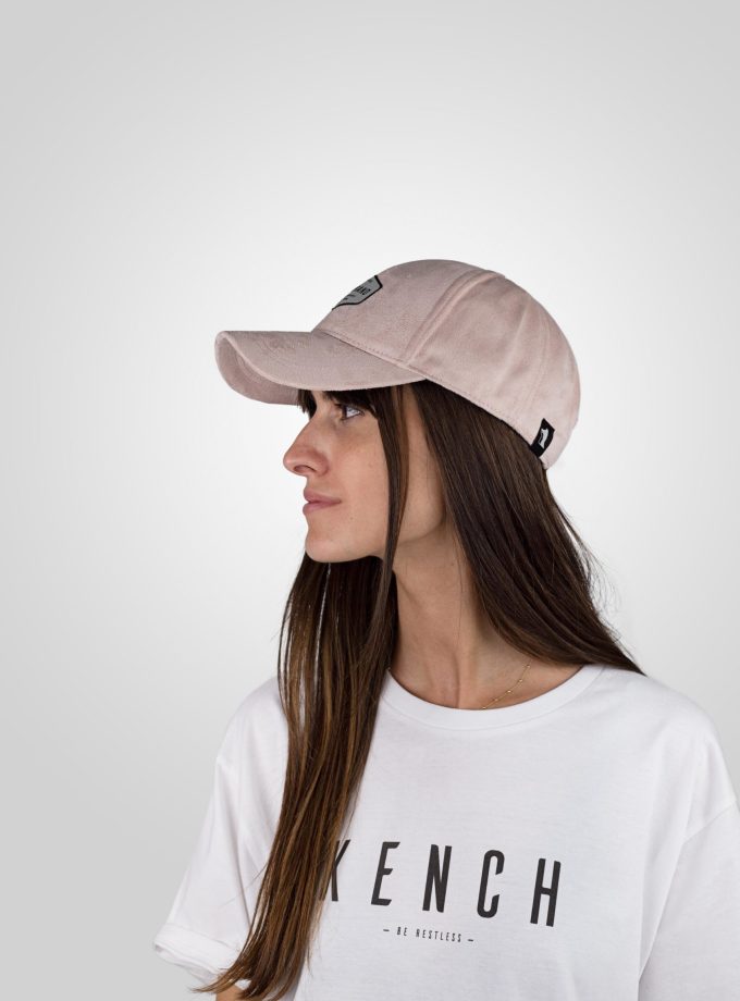 Pink Suede Patch Cap
