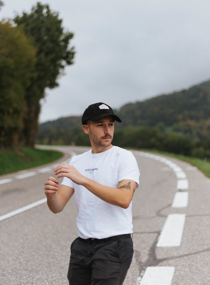 Black Suede Patch Cap